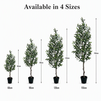 Arbre d'olivier artificiel HGA Premium, tronc réaliste, fruits d'olivier, résistant aux UV, pour intérieur et extérieur, fournisseur en gros
