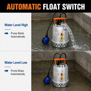 Pompe de puisard submersible automatique en acier inoxydable avec interrupteur à flotteur pour le drainage des eaux de citerne - Product Image 6