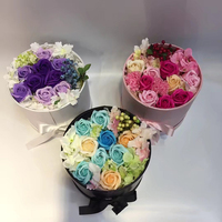 Boîte d'emballage de fleurs cylindrique en carton de luxe Boîtes cadeaux rondes de fleuriste avec couvercles pour fleurs