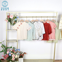 Blouses d'été pour femmes, style traditionnel chinois, en coton mélangé, motifs variés, lots en gros, directement de l'usine HHRT.