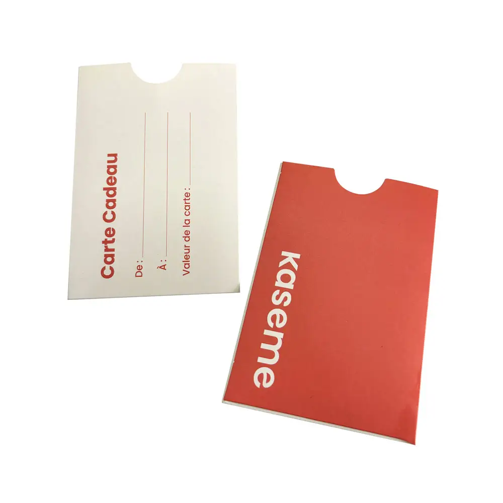 הדפסה מותאמת אישית כרטיס מפתח סטנדרטי של מלון מעטפות מחזיקי שרוולים מחזיק כרטיס ביקור עם לוגו