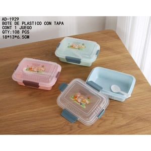 Contenitore per alimenti in plastica con coperchio contenitore elegante creativo durevole elegante portatile - Product Image 1