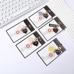 Kpop ชุดพวงกุญแจพลาสติก3ชิ้นสำหรับเด็กจรจัด (G)I-DLE Felix พวงกุญแจอะคริลิคสองด้านสำหรับจี้อุปกรณ์เสริม - Product Image 2