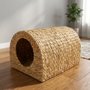 Cama Túnel para Gatos de Jacinto de Agua Tejido de Primera Calidad, Casa Arqueada para Mascotas con Almohada Extraíble - Product Image 6
