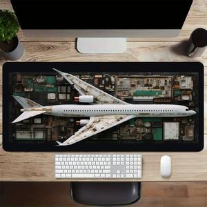 Alfombrilla de Ratón Grande con Diseño de Avión, Antideslizante, de Goma, Sublimada, para Accesorios de PC, Venta al Por Mayor - Product Image 3