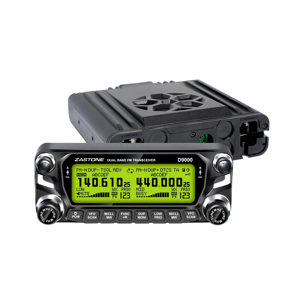 Zastone-walkie-talkie de doble banda D9000 para coche, Radio móvil de 50W con separación de Panel de Radio, frecuencia de aviación de 118-136MHZ, AM, UHF, VHF, HAM