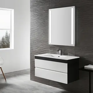 ETL Modern Design Square LED Bathroom Vanity Wall Mirror Illuminated For Hotel Use Smart Touch Screen Make-Up Mirror