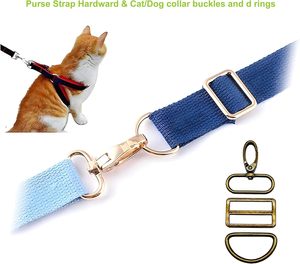 Inch Swivel Snaps <b>Hooks</b> D Rings Tri Glides Slide Buckles For Purse Bag Straps Making <b>Dog</b> Collars Hardware - Product Image 3