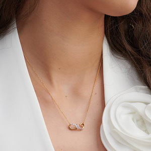 <span class=keywords><strong>ELAN</strong></span> fábrica personalizada de alta calidad Venta caliente Simple multifuncional 8 en forma de Ins estilo personalizado colgante collar - Product Image 3