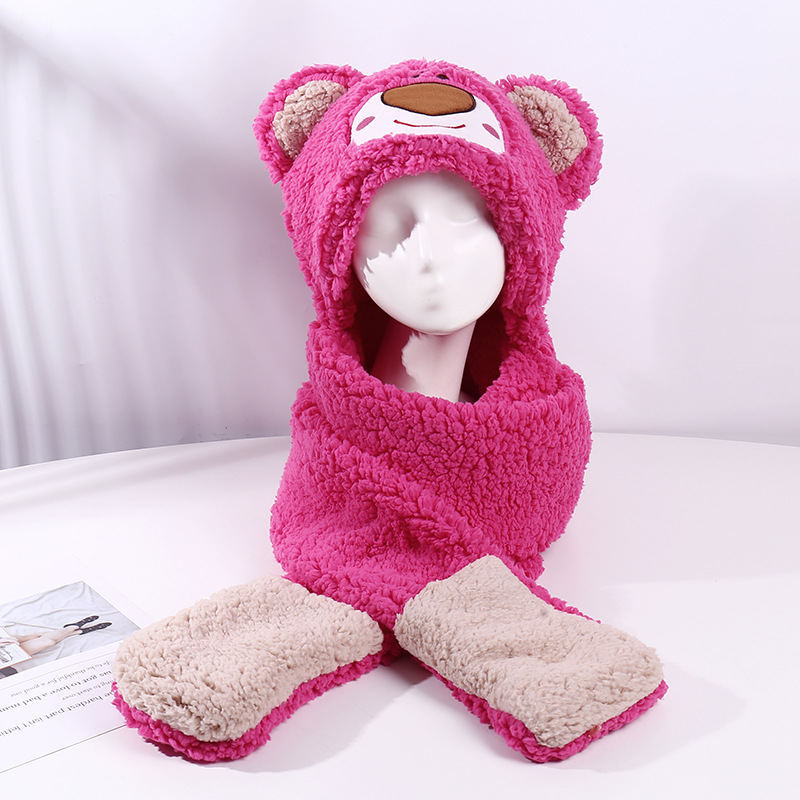 Небольшой минимальный заказ, модные зимние аксессуары, женский милый длинный шарф, шапка с ушками, теплые зимние шерстяные шапки, розовый меховой шарф, шапка, перчатки, набор