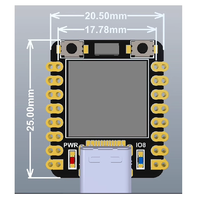 Papan pengembangan Supermini ESP32-C3 dengan modul OLED 0.42 inci antena keramik WiFi komponen elektronik