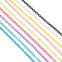 Chaîne en plastique de sécurité de connecteurs standard colorés de délinéateur pour les maillons de chaîne en plastique de cônes de la circulation pour le contrôle des foules