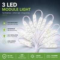 Módulo LED 2835 Impermeable con 3 Lentes LED para Iluminación de Letreros en Exteriores