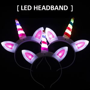 New thân thiện với môi trẻ em của & người lớn Led RGB nhấp nháy Unicorn headband cho buổi hòa nhạc bên & Halloween - Product Image 2