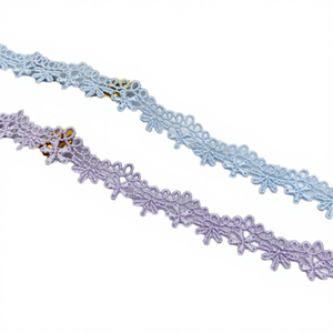 Encaje de Poliéster 100% al por Mayor, Accesorios de Ropa de Encaje de Color, Encaje Bordado Soluble en Agua, Encaje Lolita Personalizado para Bolsos y Regalos - Product Image 4