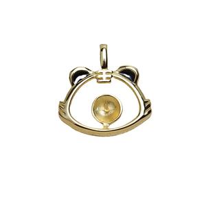 Pendentif Tigre du Zodiaque en Argent S925 avec Plateau Vide pour Perle 8-9 mm, Accessoires de Bijoux DIY pour Femme, Tigre Or Rose Année 4875 - Product Image 5