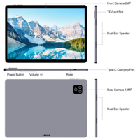 Tablette Android 13 Pouces Haute Performance Wifi 4G LTE GPS Écran Tactile 2560*1440 Appareil Photo 8.0+13.0MP Batterie 10000 mAh Octa Core 8GB 256GB