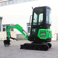 Prix d'une mini-excavatrice de 1,8 tonne avec moteur Kubota Euro 5, homologuée EPA, 1800 kg, pour fermes et jardins, livraison gratuite, machine neuve