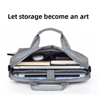 Maletín Impermeable de Poliéster para Computadora Portátil, Bolsa de Mensajero, Maletín de Trabajo, Bolsa de Hombro para Laptop, Resistente al Desgaste y a los Impactos para Hombre
