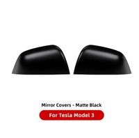 Coque de rétroviseur pour Tesla Model 3 Y Bright/Matte Carbon Fiber Rear View Mirror Decorative Shell Exterior Accessories