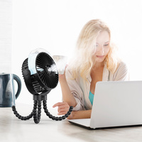 2026 nouvel an brumisation petit bébé poussette ventilateur 12000mAh Rechargeable Portable ventilateur de pulvérisation lumière voiture utilisation extérieure support pour téléphone