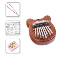 Wholesale 8 Keys Mini Acrylic & Wooden Kalimba Thumb Piano Orff Musical Percussion Instrument for Kids Playing and Performance