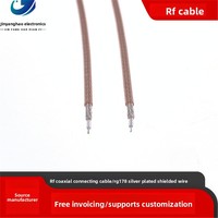 RG178 Línea de señal de RF coaxial blindada chapada en plata Resistencia a altas temperaturas Cables de comunicación de 50 ohmios para el SFF-50-1