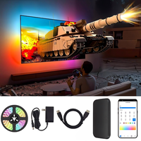 Kit d'éclairage d'ambiance pour écran LED H*MI, synchronisation avec la musique, rétroéclairage TV intelligent, WiFi, Dream Color RGB, bande LED pour TV