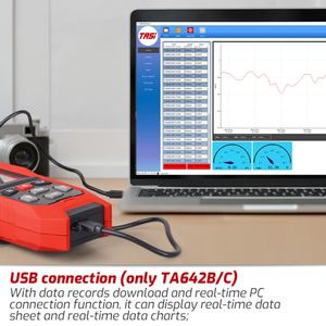 Anemómetro Digital TASI TA642B con Conexión USB, Medidor de Velocidad del Flujo de Aire y Temperatura del Viento - Product Image 3