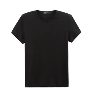 Custom Support O-Neck Plus Size Plain 180 Grams Cotton T-shirt Short Sleeves Casual Comfortable Men's T-shirt