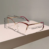 Nouvelles Lunettes Anti-Lumière Bleue Oeil de Chat en Métal Doré Massif 2026, Monture Légère et Polyvalente Unisexe