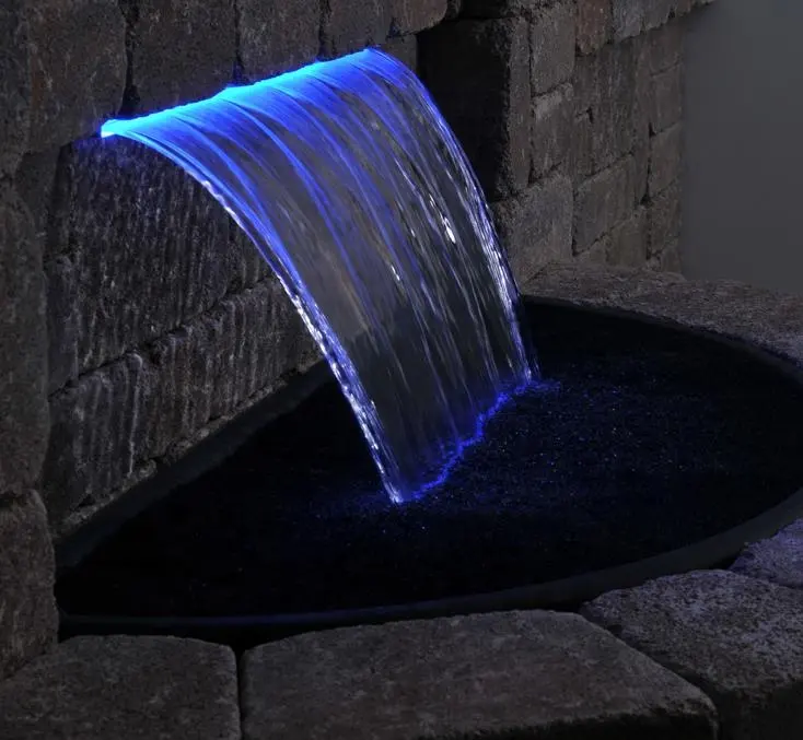 Fuente de pared multifuncional de acero inoxidable para exteriores, cascada de agua a bajo precio