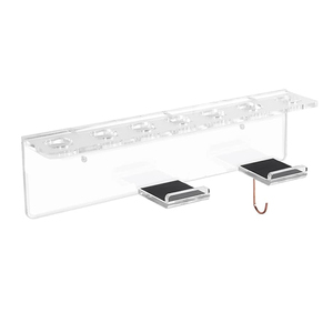 Soporte de Pared Moderno para <span class=keywords><strong>Dyson</strong></span> <span class=keywords><strong>Airwrap</strong></span>, Organizador Acrílico Transparente con <span class=keywords><strong>7</strong></span> Estantes para Barriles, Cepillos y Accesorios - Resistente al Agua - Product Image 3