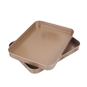 Gold Rectangular Baking Pan 10 Inch Carbon Steel Non Stick Cake Mold Kitchen Baking Utensil - Product Image 3