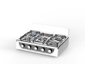 Venta de fábrica Aplicaciones de cocina Cocina de gas de acero inoxidable OEM Estufa de gas de <span class=keywords><strong>5</strong></span> quemadores - Product Image 3