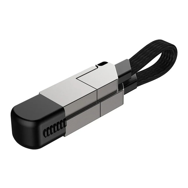Multi 4 in 1 Fast Charging Data Cable TYPE-C 60W/IOS 27W Quick PD Line Magnetic Attraction Keychain for iPhone Mobile Phone