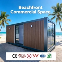 Bureau conteneur modulaire démontable avec mur en verre à rupture de pont thermique en aluminium et certification électrique locale pour usage commercial