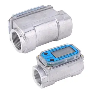 Waterproof Flow Meter Battery Meter Digital Display Electronic Turbine Flow Meter For Gasoline Diesel