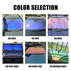 Film teinté caméléon pour vitres de voiture 85% VLT Nano céramique solaire coloré bleu violet autocollants pour vitres de voiture - Product Image 2