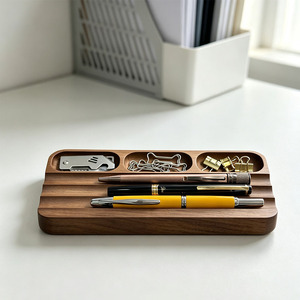Organizador de Escritorio de Madera <span class=keywords><strong>para</strong></span> Bolígrafos y Lápices - Portaplumas Rústico de Madera, Bandeja <span class=keywords><strong>para</strong></span> Lápices, Regalo <span class=keywords><strong>para</strong></span> Maestros y Padres - Product Image 5