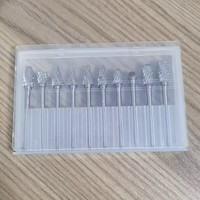 Juego de 10 limas rotatorias de carburo, brocas de pulido de acero de tungsteno de doble rosca 36, limas de lijado de rosca única para amoladoras eléctricas