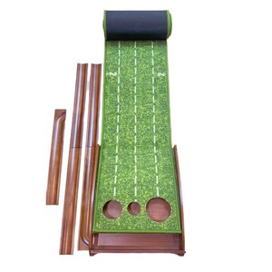 Ghealth G001 2026 Tapete de Práctica de <span class=keywords><strong>Golf</strong></span> de Madera con Superficie de Nylon para Retorno de Pelota, Ayuda de Entrenamiento de Tres Hoyos OEM ODM - Product Image 6