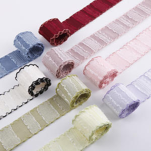 Bricolage fait à la main pince à cheveux à chevrons motif <span class=keywords><strong>de</strong></span> vague ruban Polyester coton bord tissu pour vêtements chapeaux chaussures sangle - Product Image 4