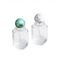 Diffuseur de parfum en verre transparent, forme cylindrique, avec bouchon en marbre, parfum d'ambiance pour la maison, 100 ml, rechargeable