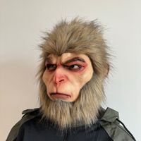 Nouveau Masque de singe en latex pour Halloween, pour adultes, pour cosplay