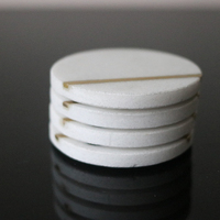 Sous-verres ronds modernes et écologiques en marbre blanc Homemate, faits à la main, avec base en cuivre pour boissons et vin (sous-verres et tapis)
