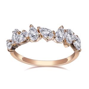 แหวนแต่งงานเมสซี่ จิวเวลรี่ รุ่น MSR-1013 ทอง 18K ประดับมอสซาไนต์ทรงหยดน้ำ ขนาด 2.5 มม. - Product Image 1