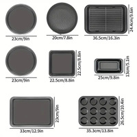 MIXWARES Set Peralatan Panggang Oven Dapur 17-Piece dengan Lapisan Anti Lengket Baja Karbon Ramah Lingkungan Alat Pembuat Kue & Cetakan Kue