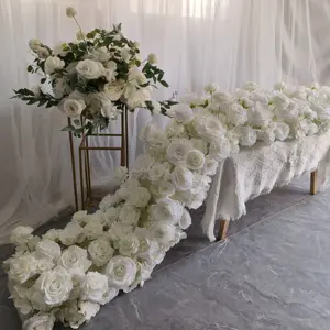 SN-A011 50cm 60cm Pink White Red Large Rose Arrangement Artificial Wedding Flower Ball Centerpieces For Wedding Decoration