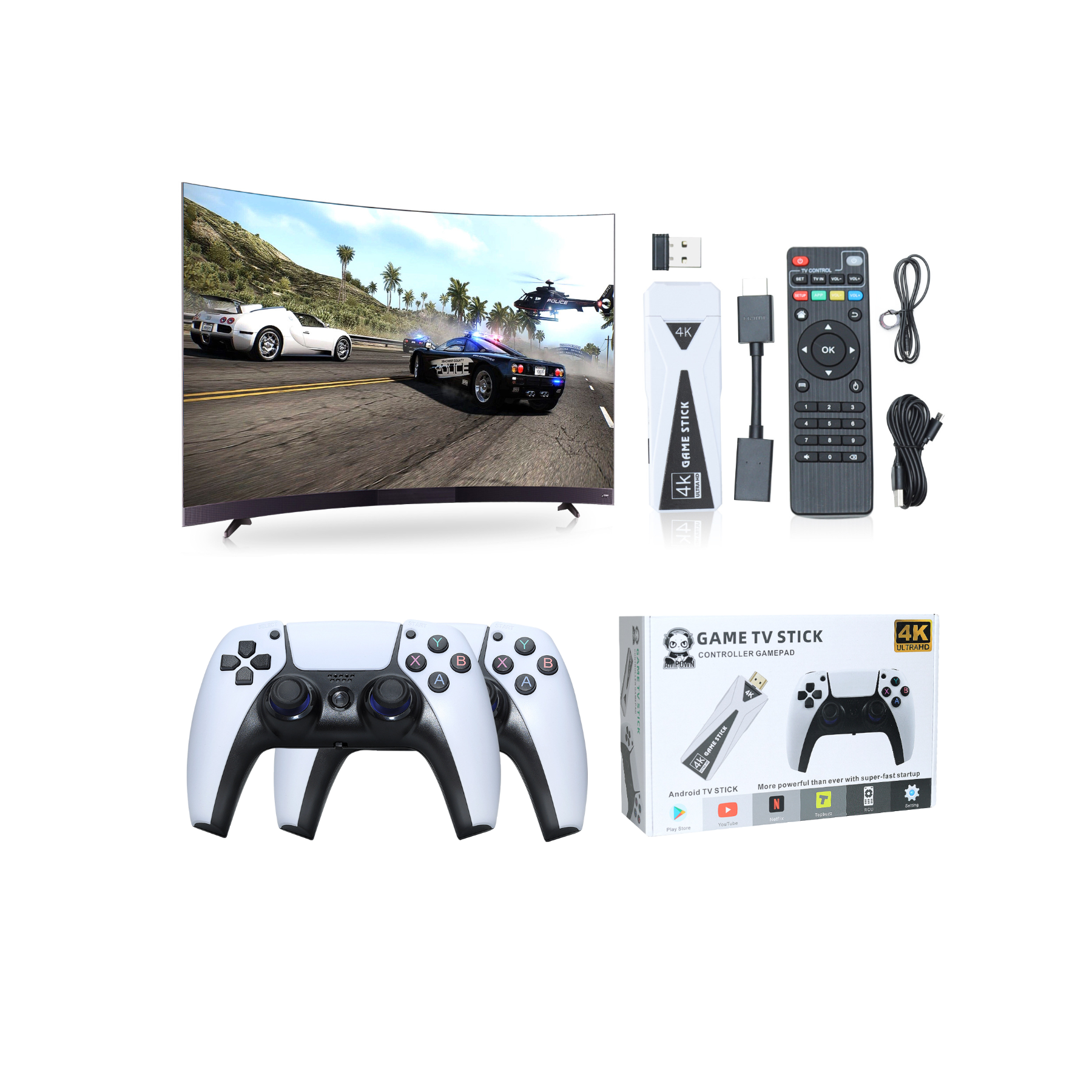 U10 TVセットトップボックスゲーム機 デュアルシステム ワイヤレスPSP 